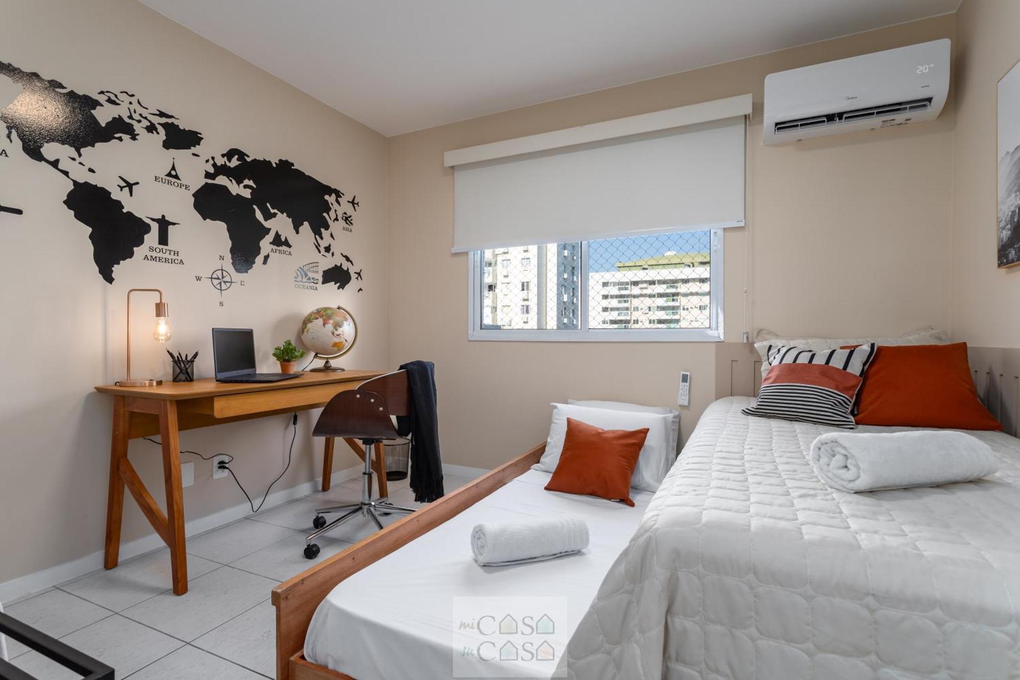 2 Quartos Com Varanda A 300M Riocentro Wi-Fi 120Mbps E Cozinha Completa - Condominio Com Piscina, Estacionamento, Portaria 24H E Parquinho Infantil - Apartamento Indicado Para Grupos, Hospedes A Trabalho E Criancas Rio de Janeiro Bilik gambar