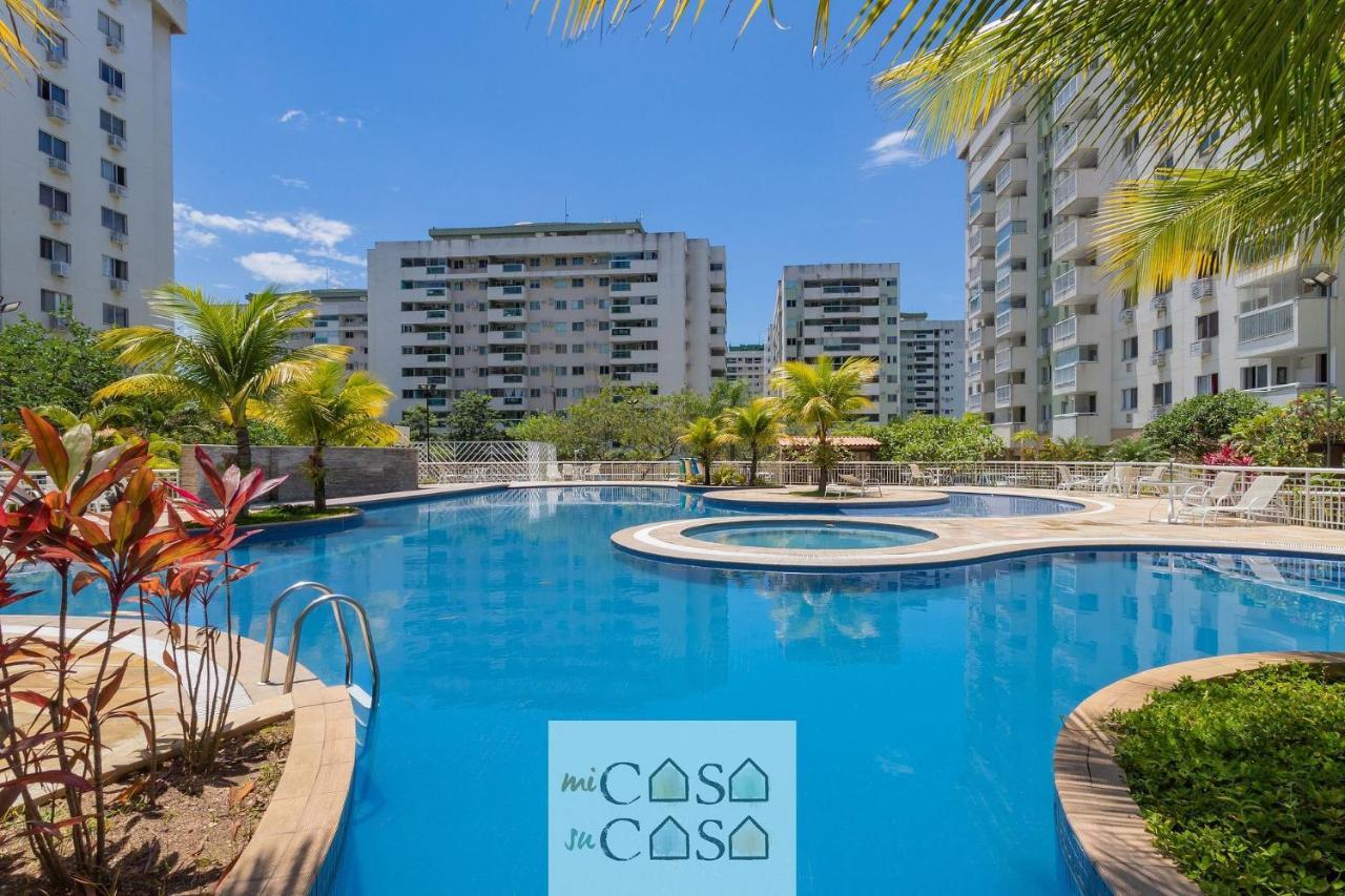 2 Quartos Com Varanda A 300M Riocentro Wi-Fi 120Mbps E Cozinha Completa - Condominio Com Piscina, Estacionamento, Portaria 24H E Parquinho Infantil - Apartamento Indicado Para Grupos, Hospedes A Trabalho E Criancas Rio de Janeiro Luaran gambar